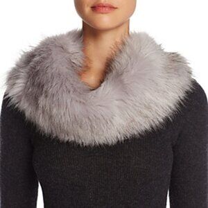 Cara New York Faux Fur Collar (Gray) with gray clip Clasp